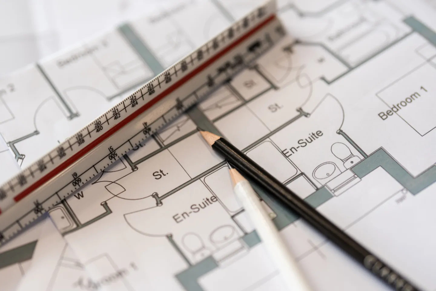 Architect plans with pencil