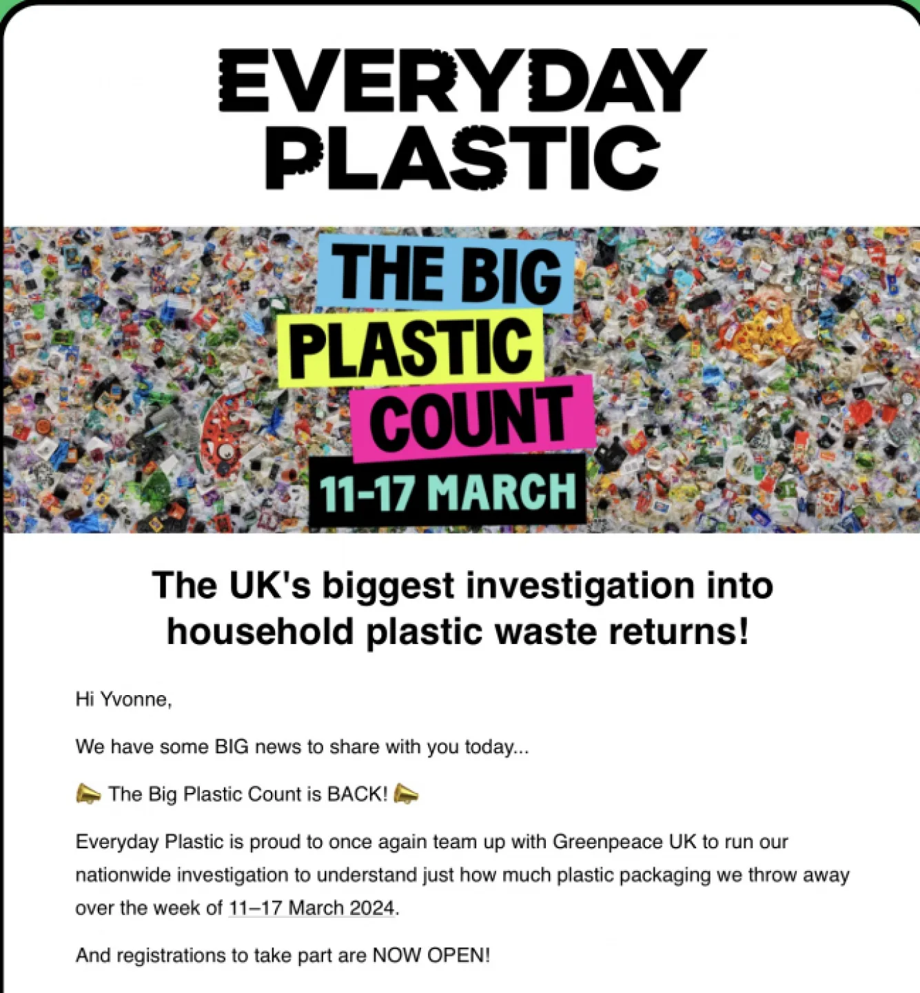 Big plastic count