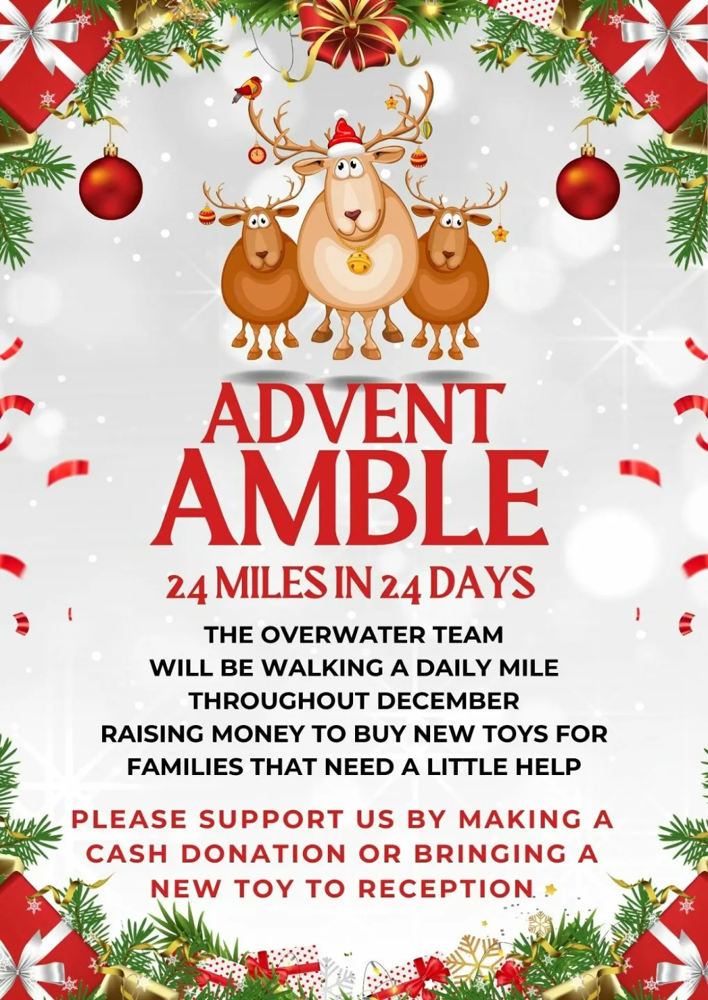 Red & Green Simple Christmas Party Invitation Docu