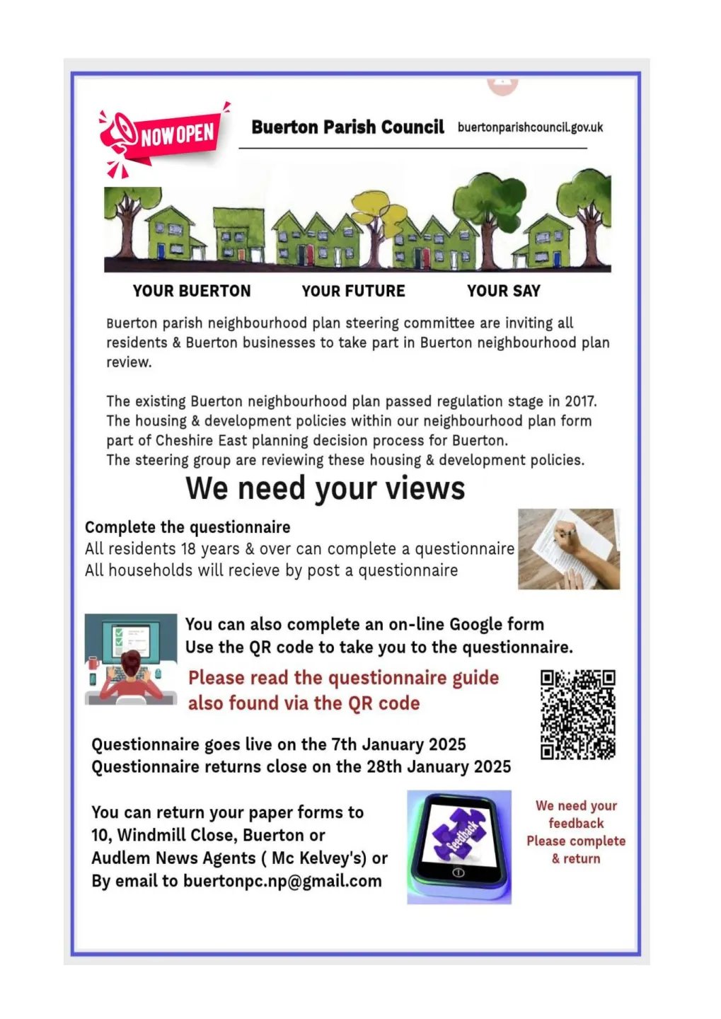 Questionnaire Flyer Notice Board 1