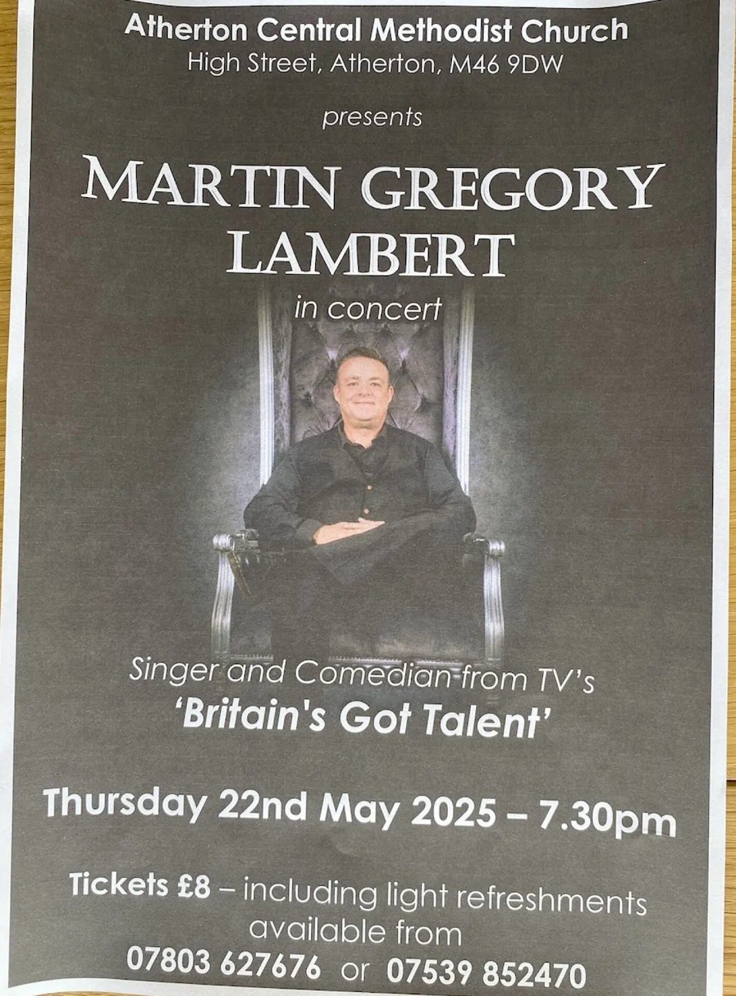 Martin Gregory Lambert Concert at Atherton Central