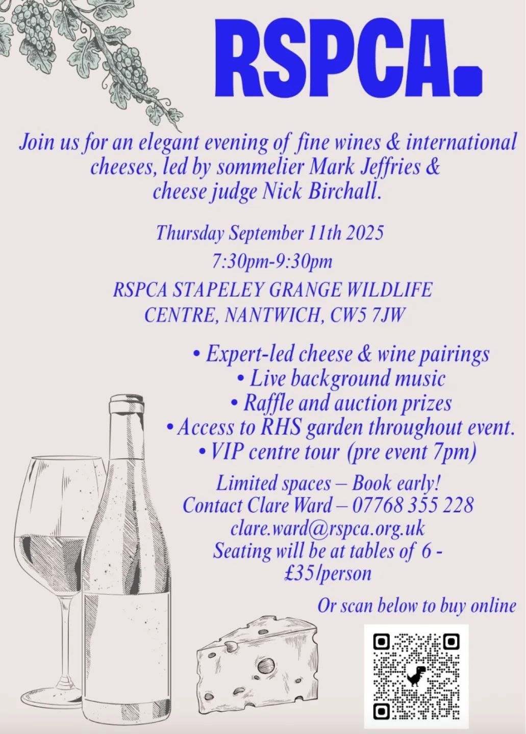Rspca Cheese and Wine 2025