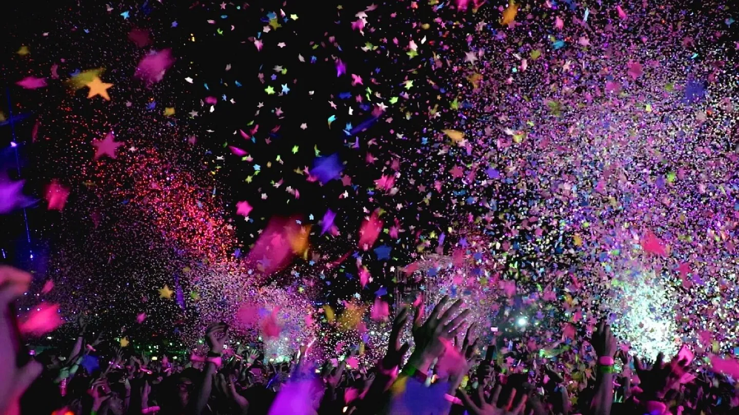 Concert, confetti, party, event, club, fun