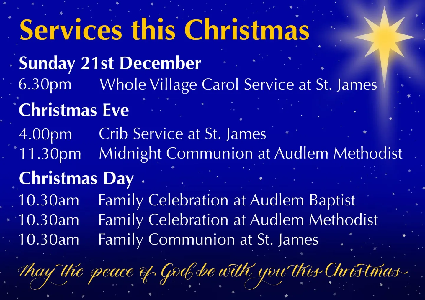 Services in Audlem 2025