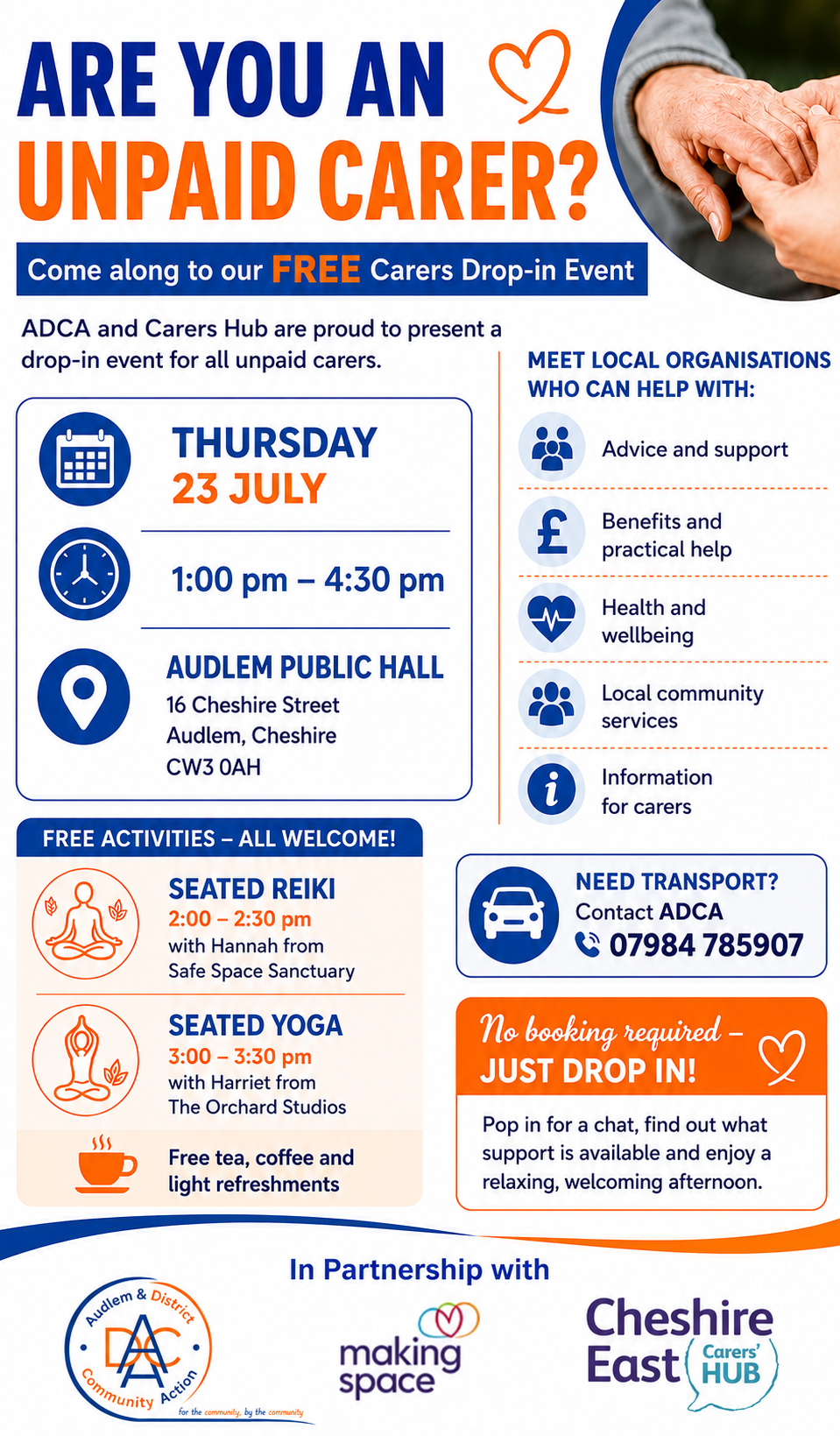 Carers Event Flyer 23rd July