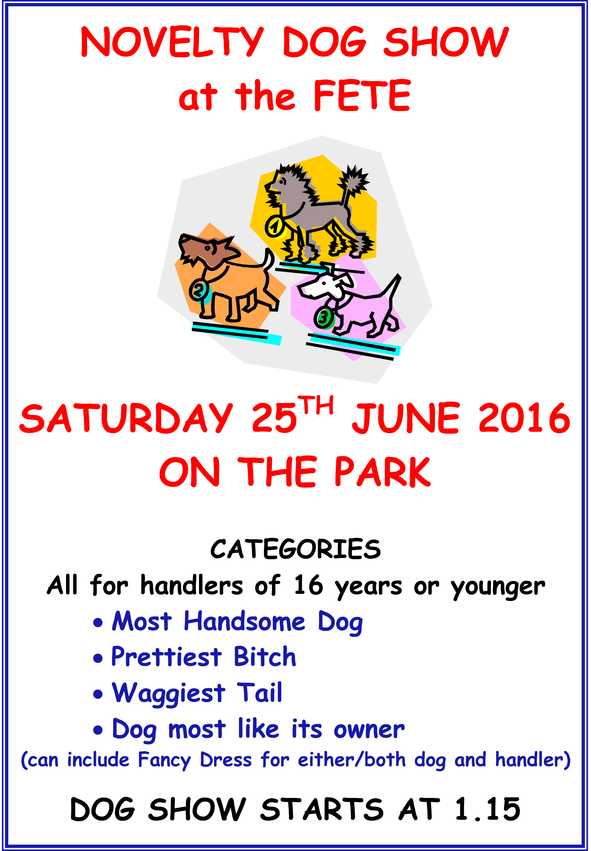 POSTER NOVELTY DOG SHOW