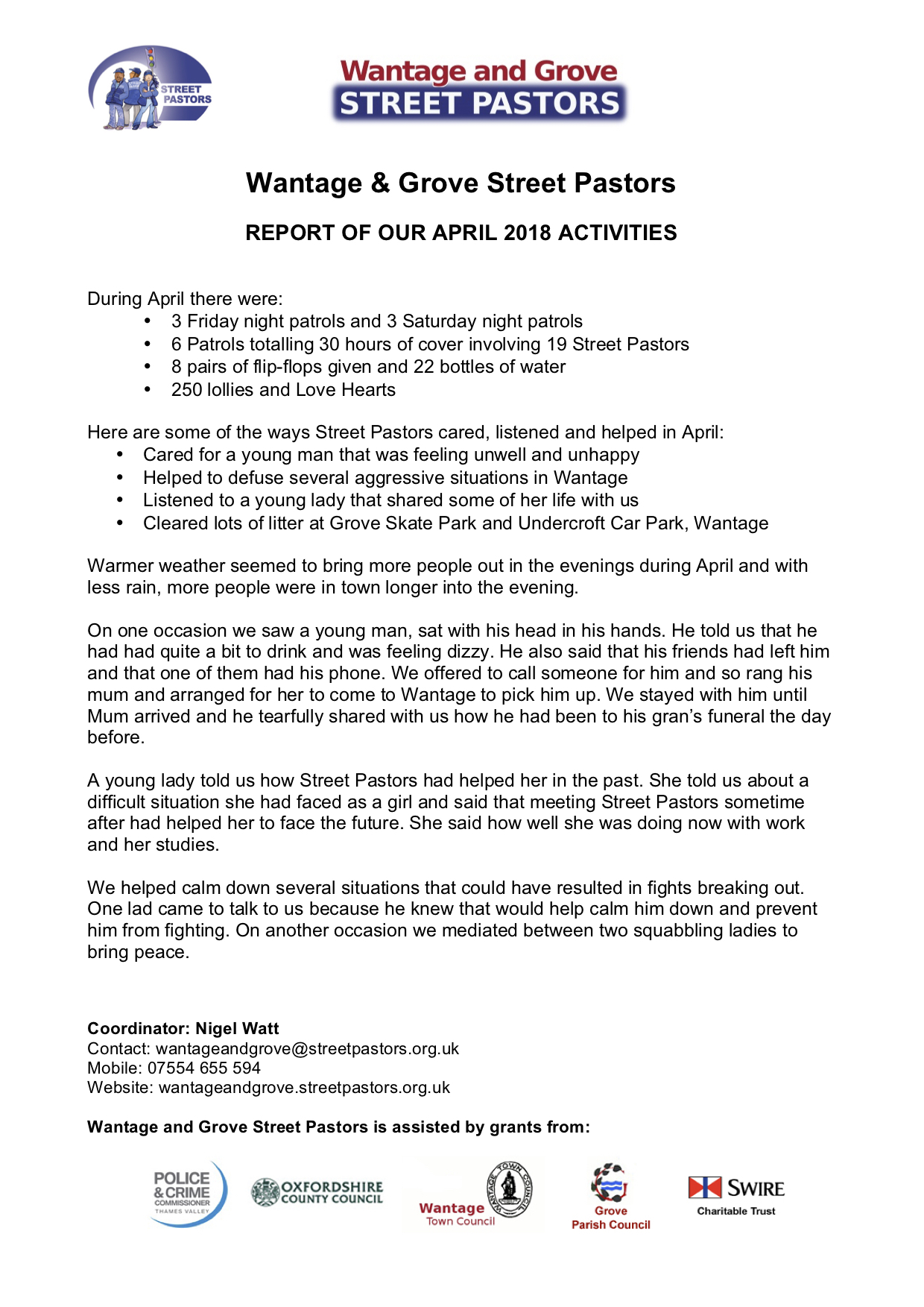 WGSP 04 2018 Report