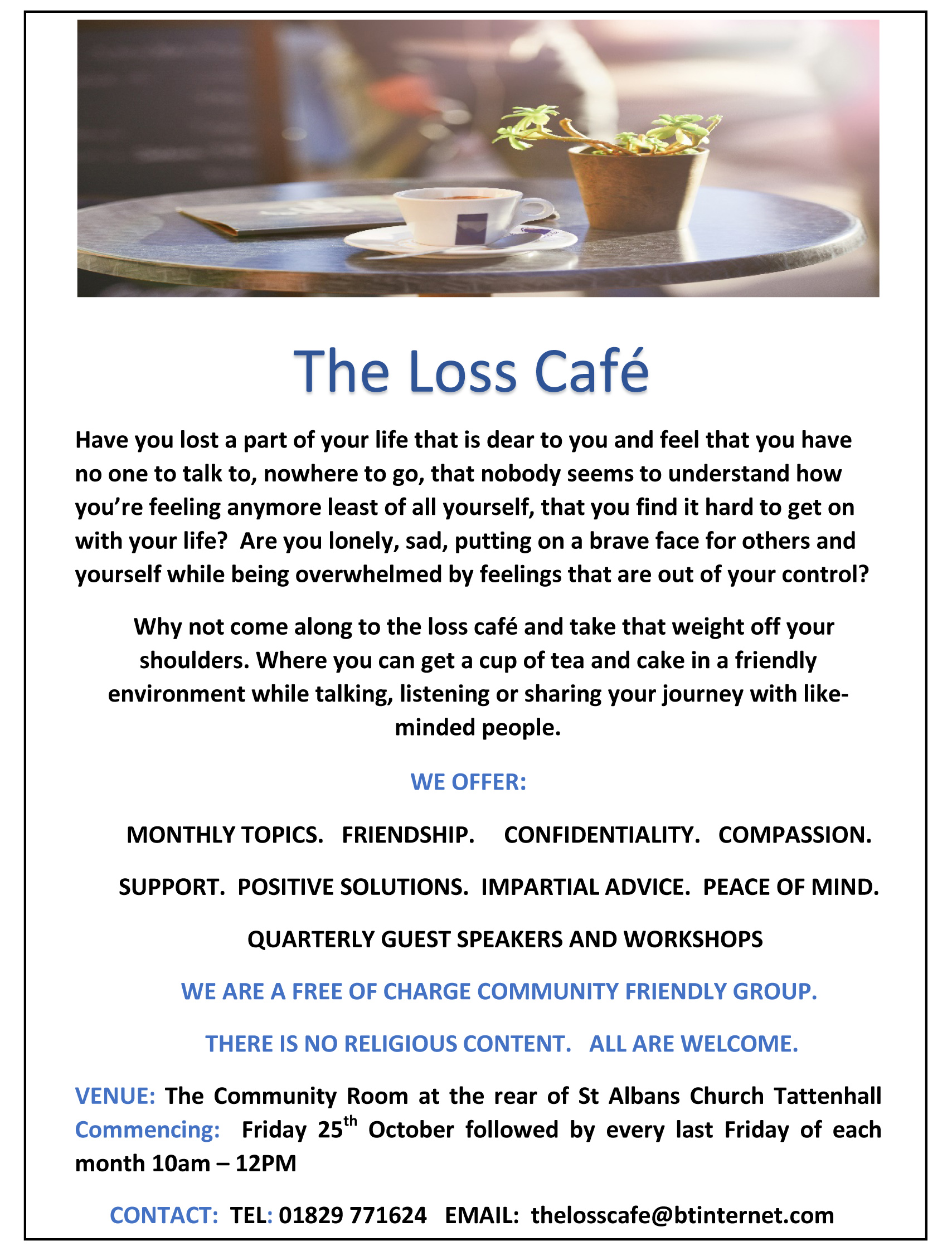 Loss Cafe Flyer