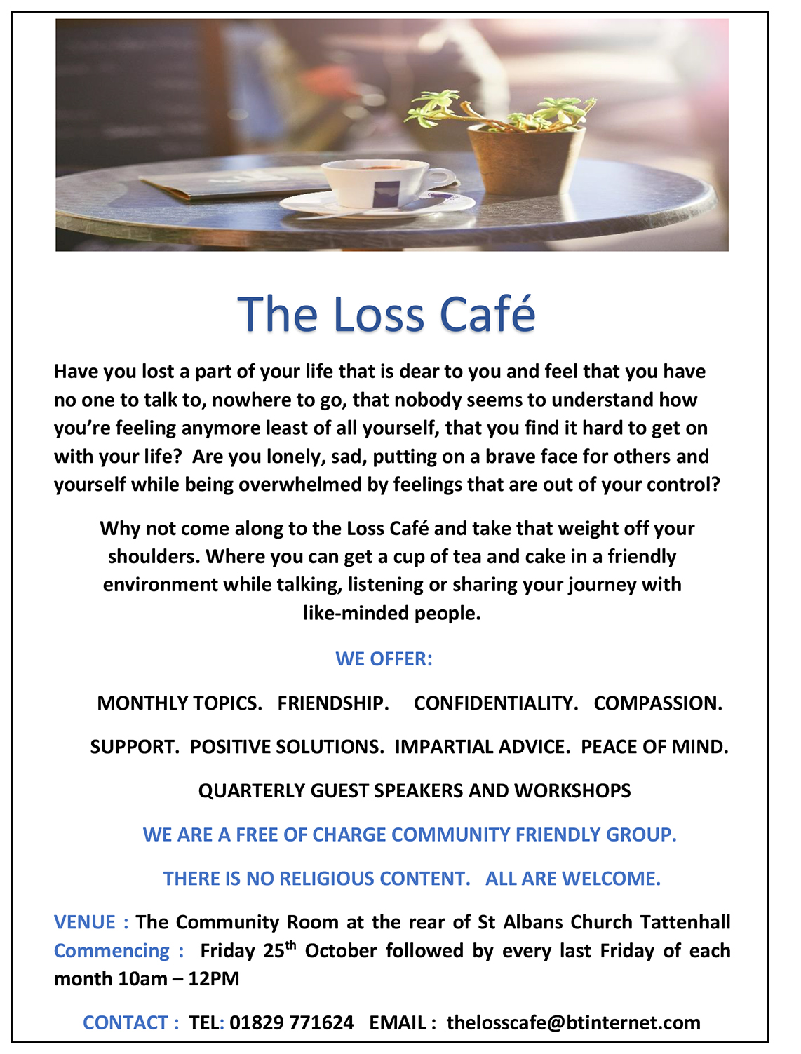 Loss Cafe Flyer