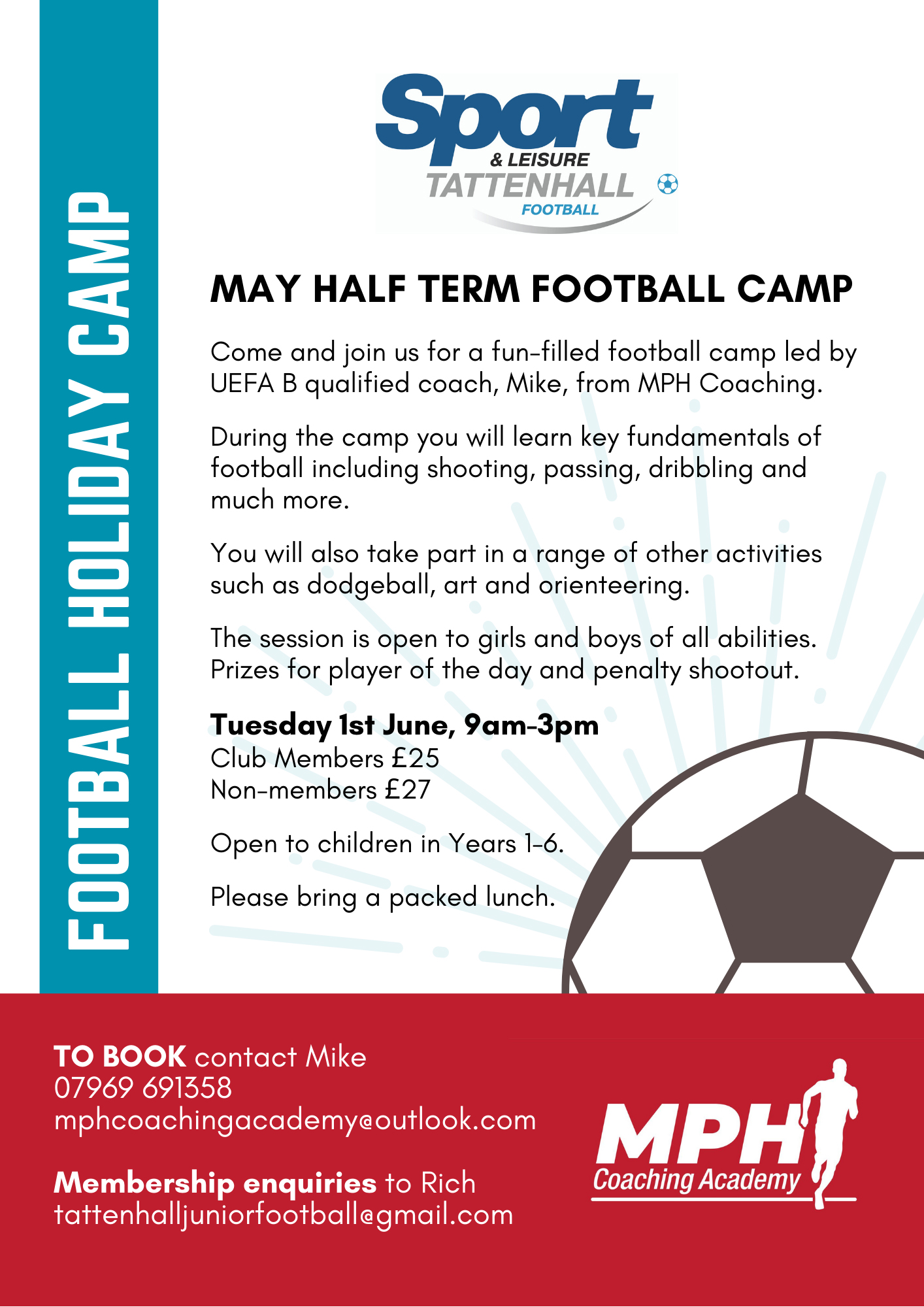 ~Junior Football Halfterm Camp 17 5 21