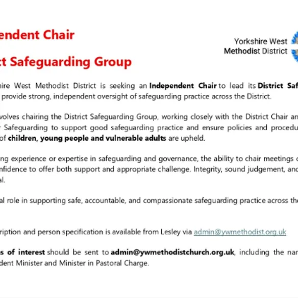 Independent Chair &ndash; District Safeguarding Group
