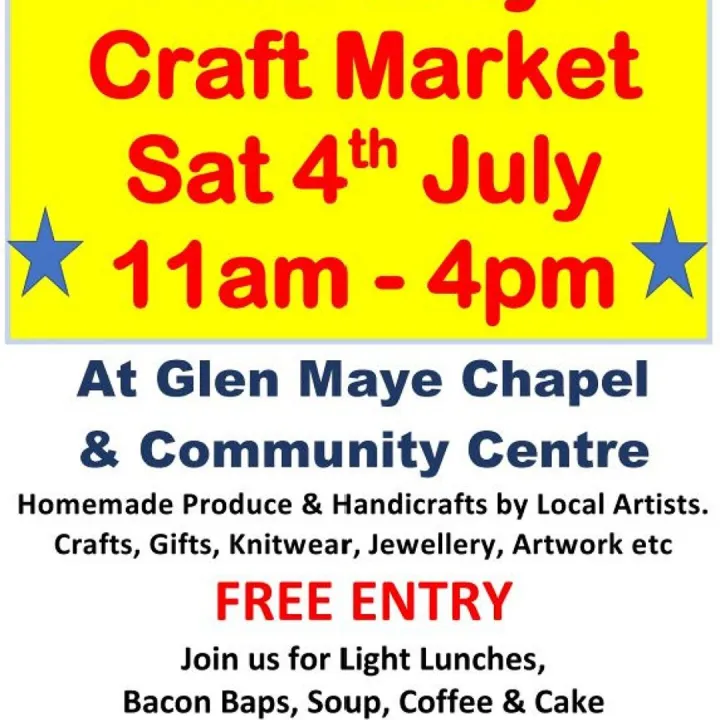 Glen Maye Chapel &ndash; Craft Market 4th July 2026