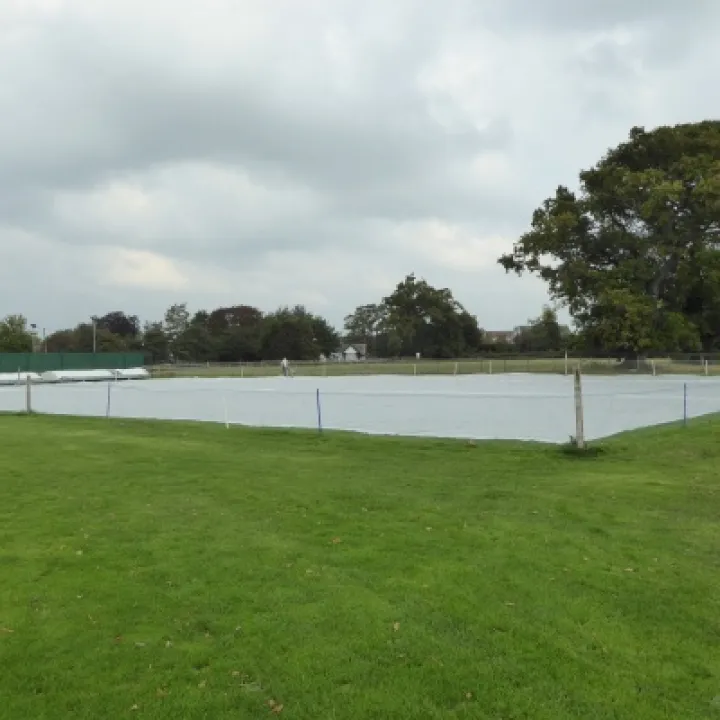 Croquet under plastic