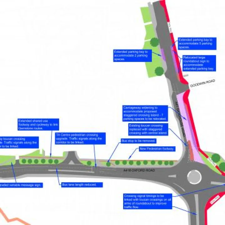 A418 plans (Site 5 &ndash; A41-A418 roundabout)