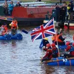 The Audlem RNLI Raft Race at Overwater 2013