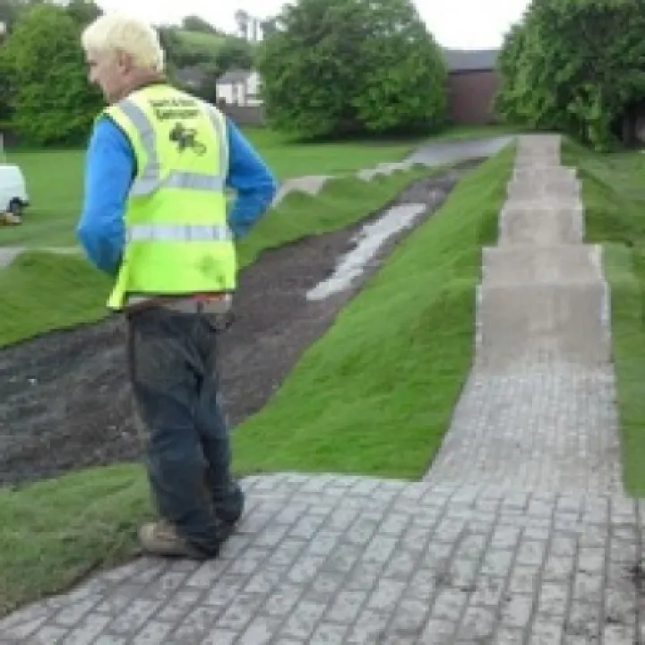 Windmill Street Pump Track landscaping
