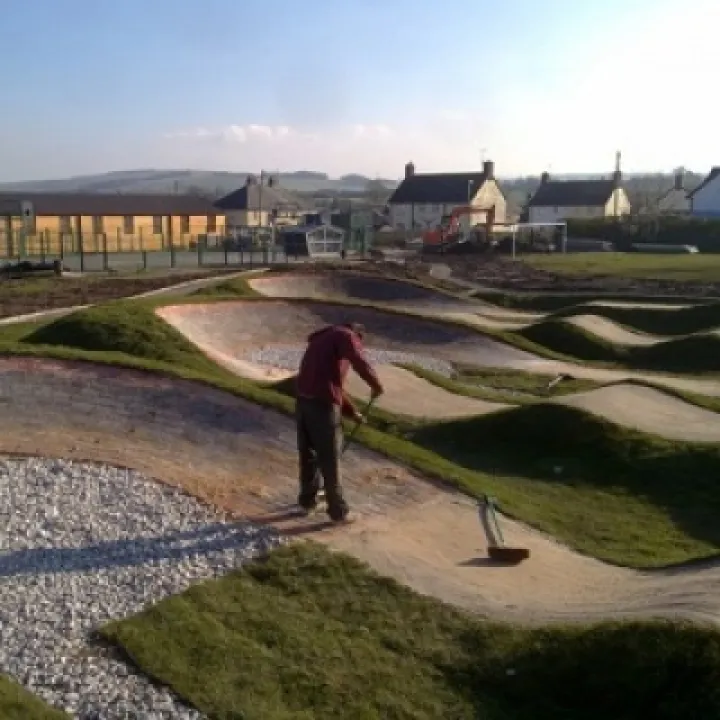 Treuddyn BMX Pump Track landscaping