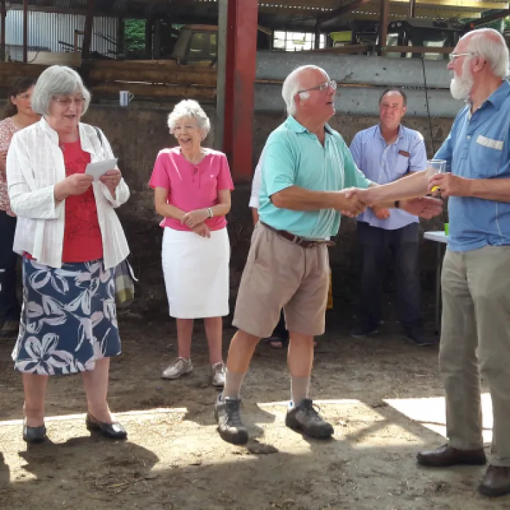 BRCS Paul Trenberth thanks Virginia and Richard Clements for their service to the Butty Van 2