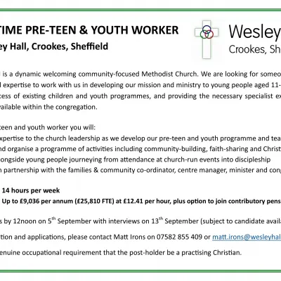 Wesley Hall Job Advert (2)