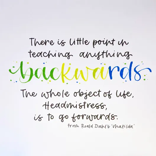 Backwards Quote from Matilda