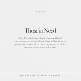 3- Four People To Pray For
