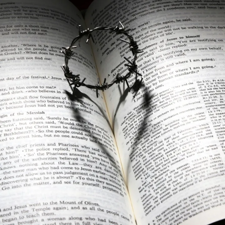 Love, cross, thorns