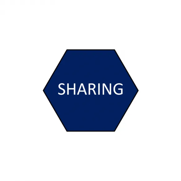 Sharing &ndash; hexagon