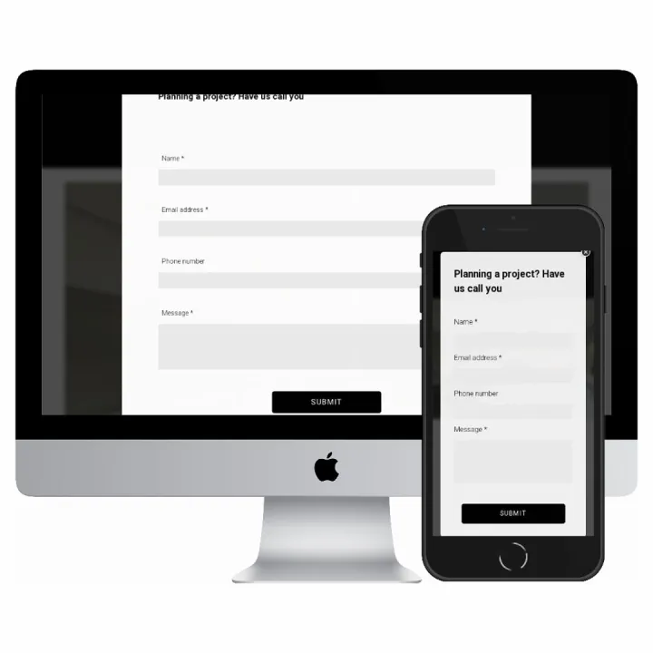 Desktop and mobile screenshots of the Baytree Construction website