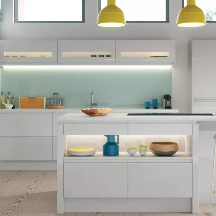 Alku White Gloss L-Shaped Kitc