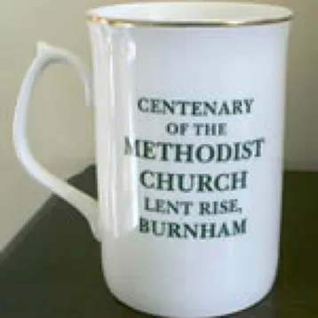 Inscription on centenary mug