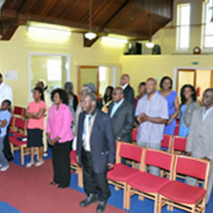 Members worshipping