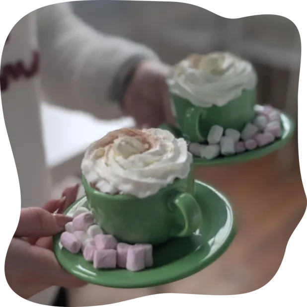 Green Hot Chocolate Cups