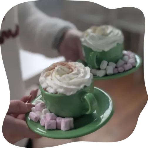 Green Hot Chocolate Cups