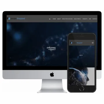 Desktop and mobile screenshots of the Jordan Sheppard website