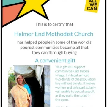 Halmer End Methodist Church – Extraordinary Gifts Certificate_161026