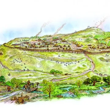 Beeston hillfort reconstruction