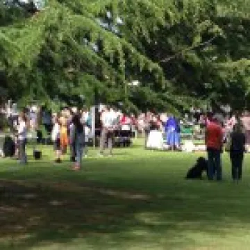 Crowds gather at Dodworth Garden Party
