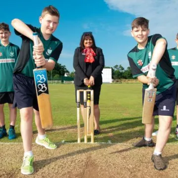 As part of its Tattenhall Community Fund, Redrow has donated &pound;1,280 for shirts, caps and helmets with Redrow branding for the U9, U11, U13, U15 and U18 teamsPictured are Redrow Sales Consultant Anita Gillespie with Toby Honeysett, Oliver Humphr