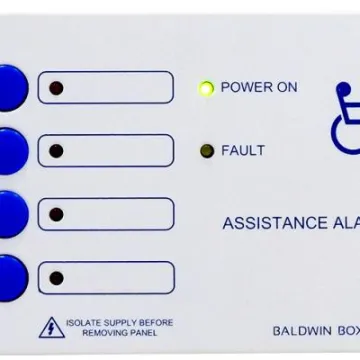 Baldwin Boxall disabled toilet alarm control BS8300 compliant at Firex 2017