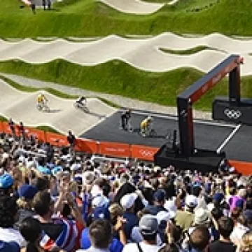 London 2012 Olympic BMX track spectators