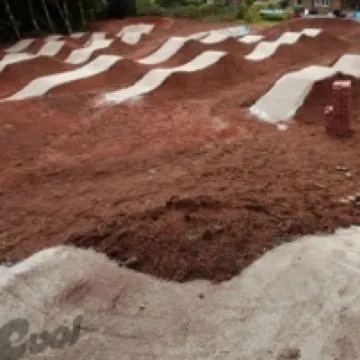 Clark & Kent Skills BMX Pump Track landscaping