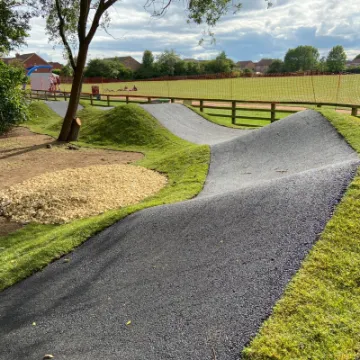 Evesham pump track building