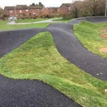 Danes Field pump track landscaping