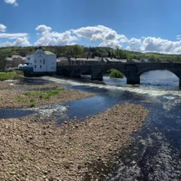 Revd John Kime – Crossing The Tyne on a clear day 19 May – Climate Change Cycle Ride