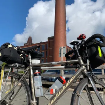 Revd John Kime &ndash; in Dibnah Country &ndash; Climate Change Cycle Ride