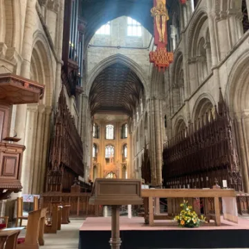 Weds 26 May &ndash;  Inside Peterborough Cathedral