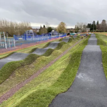 White Wickets BMX pump track view