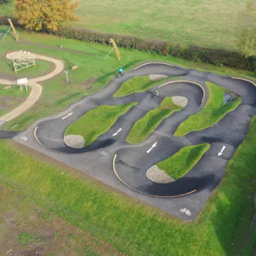Drone view of Waverton pump track