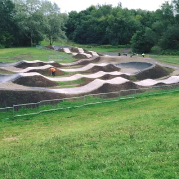 Wombridge Park pump track wide view
