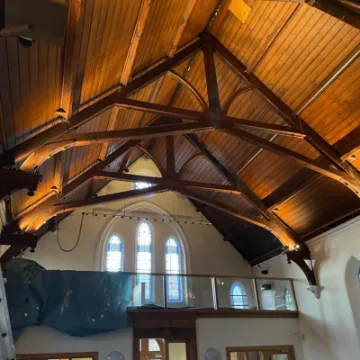 New uplighters in the chapel